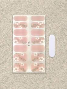 防水自粘美甲贴纸套装，新款设计，适合秋冬季美甲DIY - 淺粉色 - 查看 3