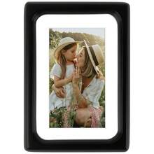 Golden State Art 4x6 Picture Frames - Black Solid Wood With Glass, Rounded Corner 4 X 6 Picture Frame Matted To 3x5 Photos - Wall Or Tabletop Decor Display - Black4x6 - 查看 1