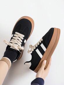 Alan Vincent Thick Sole Casual Shoes, New Casual Shoes, Thick Sole Sneakers, Women's Daily Versatile Loafers, Comfortable And Fashionable Women's Shoes - Black - View 9