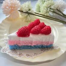 Blueberry Cream Basque Cream Pressure Relief Breathable Silicone Squeeze Toy, Birthday Gift - Perfect Gift - Multicolor - View 7