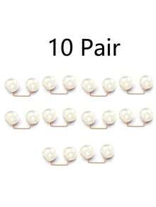 4/10pcs Simple Exquisite Pearl White Jeans Ankle Clip Chest Anti Light Needle Anti Stepping Slipper Buckle Pants Length Adjuster Alloy Pearl Material Pants Length Adjustment Anti Light Anti Stepping Daily Commute Wear Travel Jeans Match Clothing Portable Gadget All-Match Practical Valentine's Day Mother's Day New Year Graduation Season Galentines Gifts - Multicolor - View 12