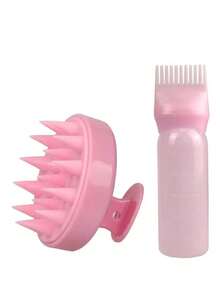 护发套装：喷雾瓶（200毫升/300毫升）、梳子瓶、染发剂和护发油瓶 - 染发剂瓶和头皮按摩梳，头皮清洁器和头部按摩器，缓解压力，促进头发生长，男女通用沐浴刷 - 让洗发更轻松快捷，适合家庭和沙龙使用 - 洗髮套裝 - 查看 12