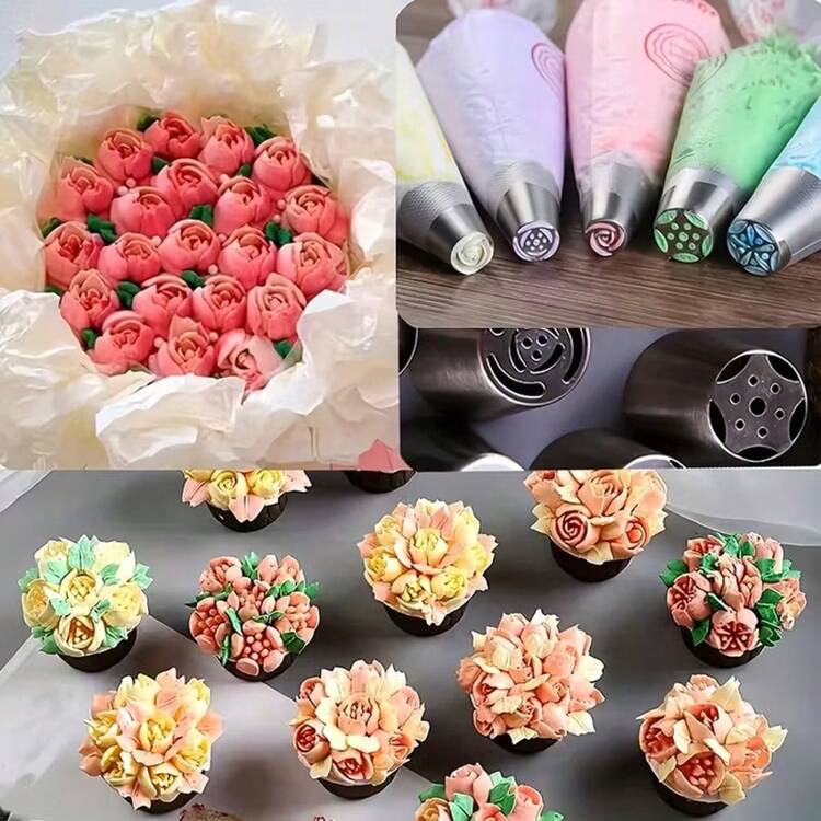 Bộ 16 đầu phun kem trang trí bánh, dụng cụ làm bánh, bộ trang trí bánh, dụng cụ khắc bánh, bộ dụng cụ làm bánh ngày lễ Giáng sinh, bộ đầu phun kem. - Xem 5