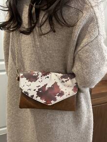 新款女士斜挎包，简约百搭单肩包，女士手拿包 - 棕色 - 查看 5