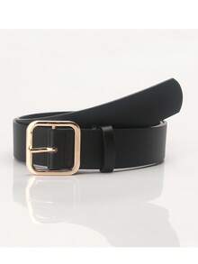 1条女士PU腰带，方形扣，日常穿着，可搭配裤子和裙子，适合万圣节、夏季、上学、秋季等场合。 - A - 查看 10