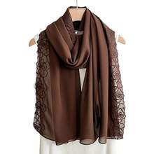 1 chiếc khăn trùm đầu bằng vải chiffon dập nổi họa tiết hoa hồng, khăn choàng chiffon màu trơn, kiểu dáng giản dị, khăn trùm đầu thanh lịch dành cho nữ. - Nhiều màu - Xem 15