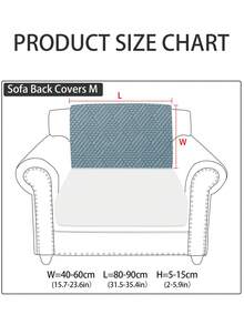 1件装毛绒沙发套，防污防滑沙发座套，四季通用沙发保护套，宠物友好型沙发垫套，可机洗不褪色不掉毛弹性沙发垫套，适用于单人、双人、三人、四人、L型沙发，沙发靠背套 - 藍色 - 查看 7