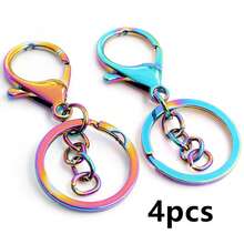 4pcs Keychain Ring With Lobster Clasp Hooks Key Rngs DIY Keychains Jewelry Making Accessories Findings - Keychain Clasp Hooks Rings - View 17