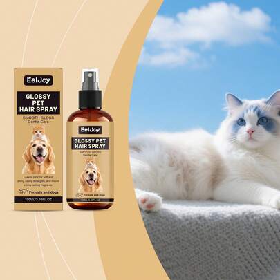 Pet Fur Smoothing Spray, Cleans And Detangles Dog & Cat Fur