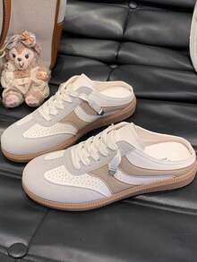 2025春夏新款厚底网面休闲女鞋 - 卡其色 - 查看 3