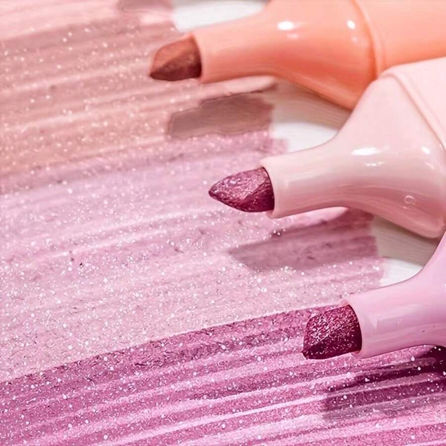 Glow-In-The-Dark Highlighter Pen, Flexible Line Width, Water-Based Ink, Suitable For Shiny Notes, Plans, Diaries - A - View 1