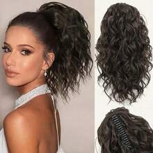 Overseas Trade Wavy Ponytail Clip, Drawstring Small Curly Ponytail New Fluffy Ponytail Wig HA2882 - Multicolor - View 5