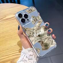 A Clear TPU Phone Case With A US Dollar Pattern Design. - Transparent - View 3