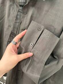 Two-Piece Linen Shirt And Shorts Set, Lined With Elastic. Summer Vacation: Perfect For Celebrating Christmas, New Year's Eve And New Year In Brazil! - 墨綠色 - 查看 6