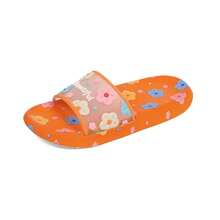 新款卡通时尚女式拖鞋，PVC材质防滑耐用，透气防臭，鞋底柔软舒适，百搭日常休闲女式拖鞋 - 橘色 - 查看 8