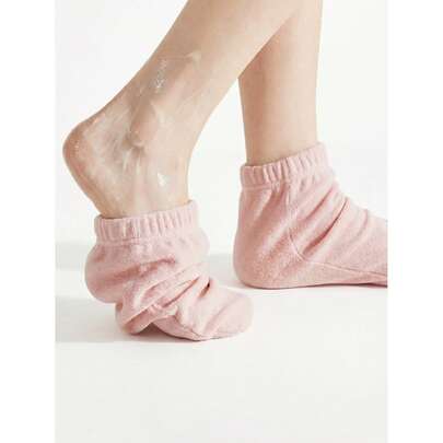 1 đôi vớ mặt nạ dưỡng ẩm và làm dịu da chân tái sử dụng được, đạt chuẩn spa, kết hợp với kem dưỡng thể yêu thích của bạn để phục hồi da và chăm sóc chân tại nhà, món quà lý tưởng cho Ngày của Mẹ, Ngày Valentine, Năm Mới và các ngày lễ khác.