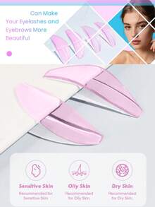 5 Pairs Reusable Silicone Eyelash Curler Pads, Professional Self-Adhesive Eyelash Perming Shields, Fragrance-Free Eyelash Curling Molds, Beauty Makeup Tools - Multicolor - View 8