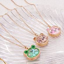 1PCS Cute Kitten, Bear, Frog Shaking Sequin Fashion Pendant Exquisite And Popular Necklace Accessory, Gift For Festivals, Parties, Music Festivals - 彩色 - 查看 4