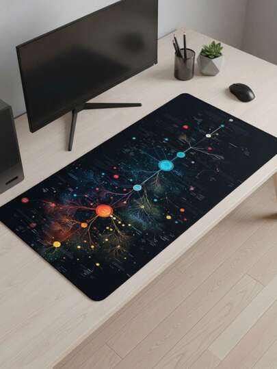 Large Size Mouse Pad, Waterproof Non-Slip Smooth Fabric Surface, Cosmic Star Map Data Network Sci-Fi Pattern, Also Suitable As Keyboard Pad, Desk Mat Or Book Stand, Ideal For Gamers, Office And Dorm Use, Compatible With Mouse And Trackball, Great Gift For Gamers, Electronics > Computer & Office > Mouse Pads & Wrist Rests > Mouse Pads