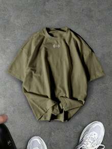 LC Sport Corelite Men's Summer Casual Dumbbell Print Sports-Shirt Oversized Gym Shirts Workout Tees Baggy ShirtCasual Daily Wear Men Shirts,Tees,Mens Clothes,-Shirt,Retro-Shirt,Male And Female Neutral Short Sleeves,Clothes Plus Size,Sweatshirt,Clothes Women,Tops,New Year's Clothing,Womens Tops,Spring,Summer Tops Women,Spring Clothes,Vacation Outfits ,Summer Outfits,Tees Women - 白色 - 查看 5