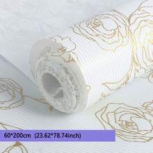 1卷玫瑰金装饰性架子垫，不粘抽屉垫，冰箱垫，防水橱柜垫，EVA材质，适用于厨房、浴室、餐厅，经济实惠的升级之选，提升幸福感 - 線描玫瑰金 - 查看 19