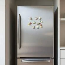 5个/7个/10个装绿色植物磁贴 - 适用于厨房、办公室等场所的活力装饰，可贴于白板、橱柜、储物柜等处，可爱趣味磁贴，适用于教室、家庭、厨房、办公室，椭圆形ABS亚克力厨房装饰，个性化冰箱贴，适用于家庭、办公室、白板、储物柜、洗碗机，圣诞节、万圣节、复活节、感恩节礼物 - 植物造型盆栽 - 查看 4