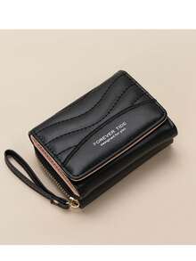 Cartera corta para mujer | Cartera de piel de PU acolchada con correa de muñeca y ranura para tarjetas para mujeres, cartera de dinero, cartera mini, cartera, cartera pequeña, cartera linda, cartera de muñeca, accesorios para maestros, bolsos lindos, muñequera - Multicolor - Ver 17