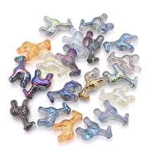 20 chiếc/gói Mặt dây chuyền hình hươu cao cổ bằng thủy tinh có lỗ ở giữa, kích thước 12*16mm, phụ kiện trang sức DIY hình động vật dễ thương, thích hợp làm móc khóa, trang trí xe hơi, dây đeo điện thoại. - Hươu cao cổ 12*16mm - Xem 5