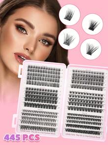 3 PiecesEyelash Kit: Faux Mink False Lashes (Natural/Volume) + Glue + Tweezers | Sensitive Eyes, Beginner-Friendly, Reusable - Black - View 9