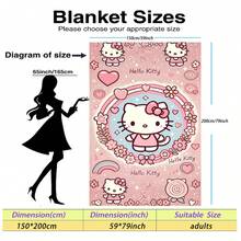 SANRIO Hello Kitty主题法兰绒毯，粉色底，满版Hello Kitty印花，可爱少女风，兼具装饰性和实用性，可用作礼物、家居装饰、披毯、沙发毯、露营毯、旅行毯，实用且具有纪念意义。 - 淺粉色 - 查看 17