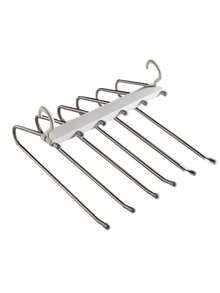 1pc Multi-Layer Folding Pant Rack, Stainless Steel Space-Saving Pant Hanger, Magical Non-Slip Wardrobe Storage Rack, Suitable For Household Use - Multicolor - View 10