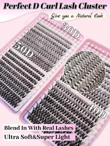 640 PCS Individual Cluster Lashes With Bond&Seal Glue + Tweezer | 3D/4D/5D Styles For Voluminous&Natural Look - Hypoallergenic, Reusable, Beginner Friendly - Black - View 7