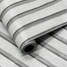 浅灰色木纹可移除壁纸，防水自粘木纹壁纸，适用于卧室、浴室、橱柜、房间装饰、家居装饰、墙面装饰、客厅装饰、房屋装饰、客厅墙贴、墙贴 - 淺灰色 - 查看 2