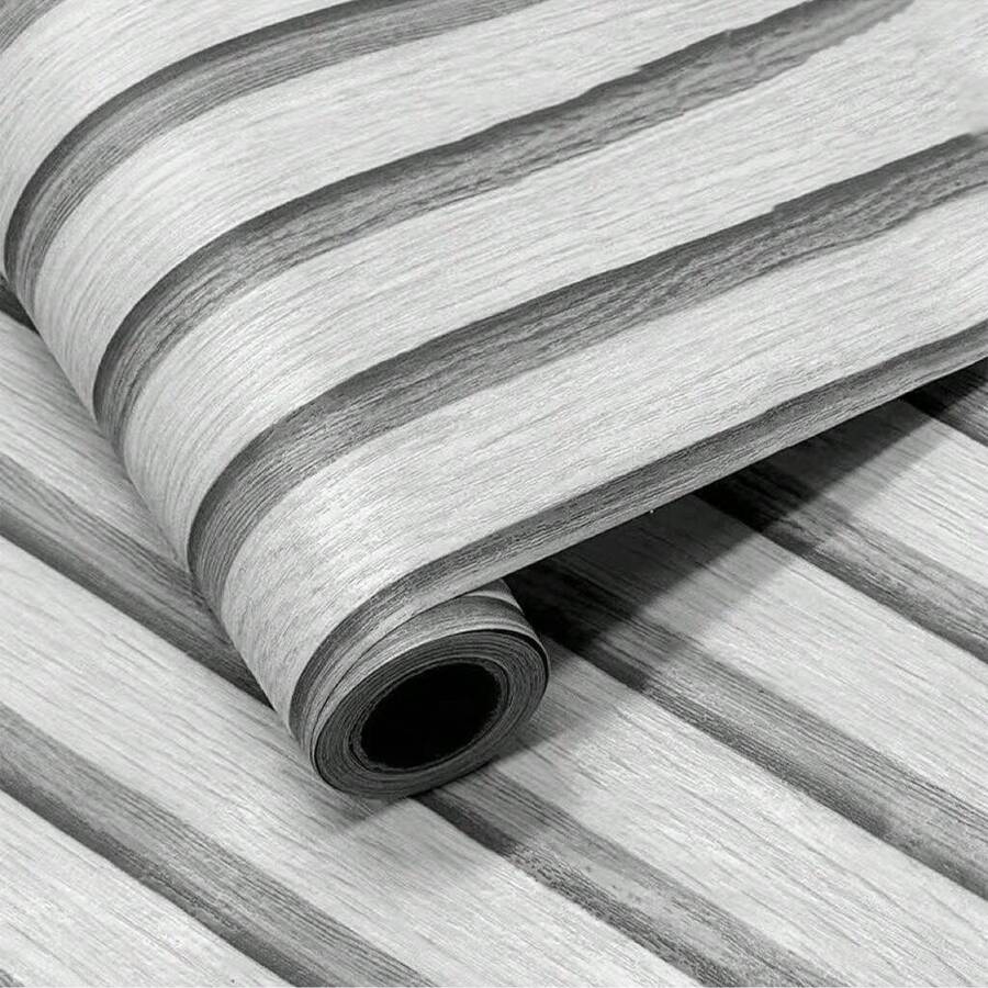 浅灰色木纹可移除壁纸，防水自粘木纹壁纸，适用于卧室、浴室、橱柜、房间装饰、家居装饰、墙面装饰、客厅装饰、房屋装饰、客厅墙贴、墙贴