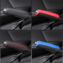 Funda Protectora de Cuero para Freno de Mano de Coche, Accesorios para Interior de Automóvil BNN5 - Estilo carbono NEGRO - Ver 8