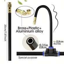 Automatic Universal Brass Atomizing Nozzle Set | Garden Atomizing Irrigation Cooling Quick Plug Humidifier, Adjustable Nozzle, Suitable For Lawns, Lawn Automatic Drip Irrigation Systems, Potted Plant Greenhouses - Irrigation Kit - View 3