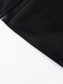 ARUNOW Neoplan Zippered Sweatshirt Waist Trainer, Elastic Fitted Warm, Easy On/Off Winter Waistband, Valentine's Day Gift - Black - View 8