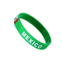 2026 World Cup Fan Silicone Wristband, Canada & Mexico National Flag Football Cheering Bracelet - Multicolor - View 6