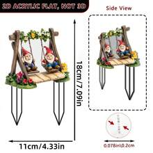 2D Decoração de Rede de Jardim Plana - Padrão Floral Verde Plástico, Adequado para Colocar Dentro e Fora Durante o Halloween, Pode Ser Usado para Plantas em Vasos, Gramados e Quintais (Sem Necessidade de Energia), Decoração Autônoma Interna/Externa, Adequado para Uso em 11 Festivais - plástico - Visão 2