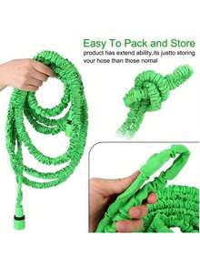 High Pressure Water Gun, Suitable For Car Washing And Gardening, Adjustable Nozzle, 7 Spray Patterns, Durable Plastic Material, With Soft Expandable Hose. This Manual Car Washing And Gardening Watering Tool Requires No Power Or Battery, Made Of Durable Plastic. - View 6