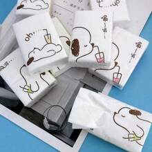 1/2/4/6/9/18 paquets de papier mouchoir mini motif chien, design mignon panda et chaton. Papier mouchoir de poche fabriqué à partir de pâte de bois naturelle, mouchoir de nettoyage portable convenant pour la cuisine, la chambre, les voyages, le salon, le lavage du visage, le nettoyage, les jeux et autres occasions. - couleur - Voir 6
