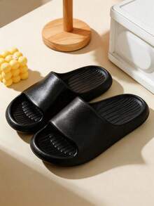 Beach Casual Minimalist Ins Style, Fashion Summer New Fashionable EVA Slippers, High-End Comfortable Couples Slippers, Lightweight Soft Non-Slip Sandals, House Bathroom Shower Slides - Black - View 5