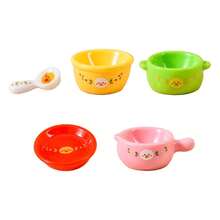 Bộ đồ dùng nhà búp bê thu nhỏ gồm chậu và bát đĩa hình vịt, đồ trang trí bàn làm việc bằng nhựa màu kem tự làm. - Nồi và chảo mini (ngẫu nhiên) - Xem 4