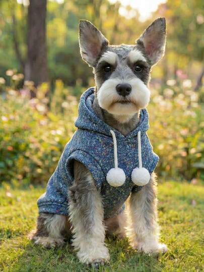 PETCIRCLE 1pc Pet Dog Clothes, Outdoor & Indoor Apparel, European & Korean Style For Poodle, Teddy, Small Dog & Puppy, Casual Fashionable Cute Comfortable Pet Sweatshirt With Yellow Star Print