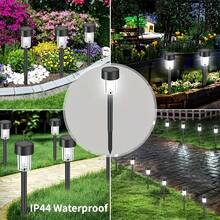 Lampu Jalan LED Tenaga Surya (1 Unit/10 Unit), Lampu Tanah LED Putih Hangat, Cocok untuk Dekorasi Halloween dan Natal serta Menciptakan Suasana; Ideal untuk Taman, Halaman Rumput, Pelataran, dan Jalan Masuk; Terbuat dari Plastik Hitam, Hanya untuk Tujuan Dekoratif, Tidak Berfungsi sebagai Lampu. - Lampu tenaga surya - View 7