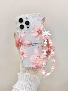 3pcs Braided Floral Painted Wrist Strap Shockproof Phone Case Compatible With IPhone 14, 14 Pro, 14 Pro Max, 13, 13 Pro, 13 Pro Max, 11, 11 Pro Max, 12, 12 Pro, 12 Pro Max, XR, XS, 15, 15 Pro, 15 Pro Max, 16, 16 Pro, 16 Pro Max, 17, 17 Pro, 17 Air, 17 Pro Max, A12/A13/A15/S25/S25 Ultra/S24 Ultra/S24/S24 Plus/A34/A35/A24 - Multicolor - View 5