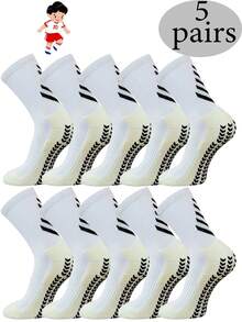 1/5 双儿童运动袜，足球袜，防滑袜，及膝袜，压缩袜，篮球袜，儿童 - 彩色 - 查看 15