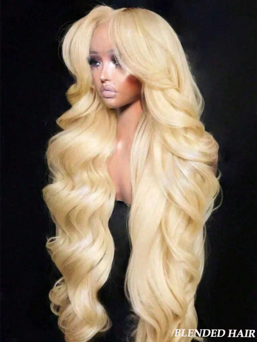 200% 密度 30 英寸高清蕾丝前假发，真人前额发丝，613 金色假发，13x4 前额蕾丝，高清透明蕾丝假发，彩色混纺假发，预先拔毛，带婴儿发，适合女性参加派对、日常佩戴、节日活动。