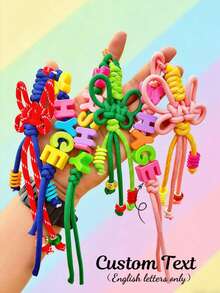 1件定制饰品，亚克力彩色字母钥匙扣，手工绳编星星/铃铛吊坠，心形钥匙扣，星星吊坠装饰，圣诞节/万圣节/复活节/母亲节个性化礼物 - 星星墜飾包掛 - 查看 13