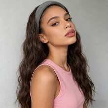 Synthetic Curly Wigs With Headband Half Wig For Women Hair Extensions Natural Black Brown Wigs Heat Resistant - Multicolor - View 7